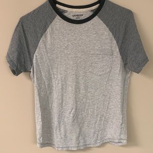Express baseball men cotton short sleeve tee XS